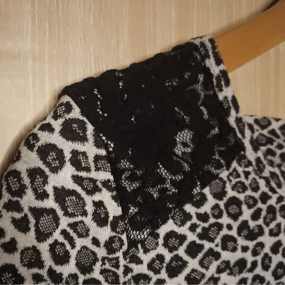 Xhilaration Girls Black White Cheetah Animal Print Fit Flare Dress 14-16 - Picture 3 of 6